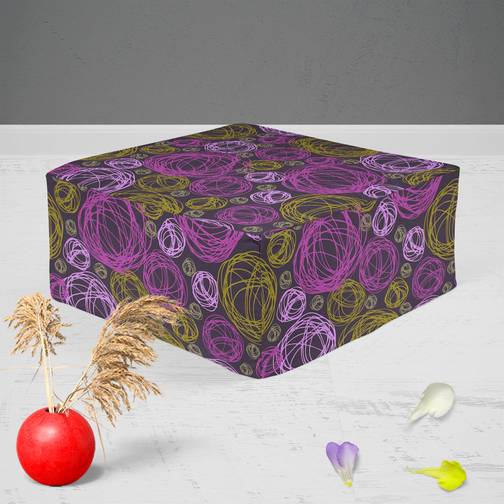 Swirl D1 Footstool Footrest Puffy Pouffe Ottoman Bean Bag | Canvas Fabric-Footstools-FST_CB_BN-IC 5007308 IC 5007308, Abstract Expressionism, Abstracts, Ancient, Art and Paintings, Botanical, Circle, Digital, Digital Art, Dots, Drawing, Fashion, Floral, Flowers, Graphic, Historical, Illustrations, Medieval, Modern Art, Nature, Patterns, Retro, Semi Abstract, Signs, Signs and Symbols, Vintage, swirl, d1, footstool, footrest, puffy, pouffe, ottoman, bean, bag, canvas, fabric, pattern, lace, seamless, abstract