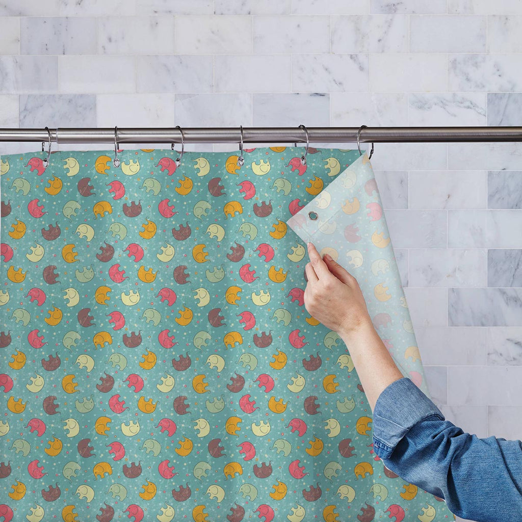 Baby Elephants Washable Waterproof Shower Curtain-Shower Curtains-CUR_SH-IC 5007309 IC 5007309, Abstract Expressionism, Abstracts, Animals, Animated Cartoons, Art and Paintings, Baby, Birthday, Botanical, Caricature, Cartoons, Children, Decorative, Digital, Digital Art, Drawing, Family, Floral, Flowers, Graphic, Hearts, Holidays, Icons, Illustrations, Kids, Love, Nature, Patterns, Semi Abstract, Signs, Signs and Symbols, Sports, elephants, washable, waterproof, shower, curtain, elephant, animal, pattern, ab