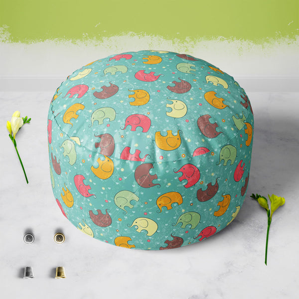 Baby Elephants D1 Footstool Footrest Puffy Pouffe Ottoman Bean Bag | Canvas Fabric-Footstools-FST_CB_BN-IC 5007309 IC 5007309, Abstract Expressionism, Abstracts, Animals, Animated Cartoons, Art and Paintings, Baby, Birthday, Botanical, Caricature, Cartoons, Children, Decorative, Digital, Digital Art, Drawing, Family, Floral, Flowers, Graphic, Hearts, Holidays, Icons, Illustrations, Kids, Love, Nature, Patterns, Semi Abstract, Signs, Signs and Symbols, Sports, elephants, d1, footstool, footrest, puffy, pouff