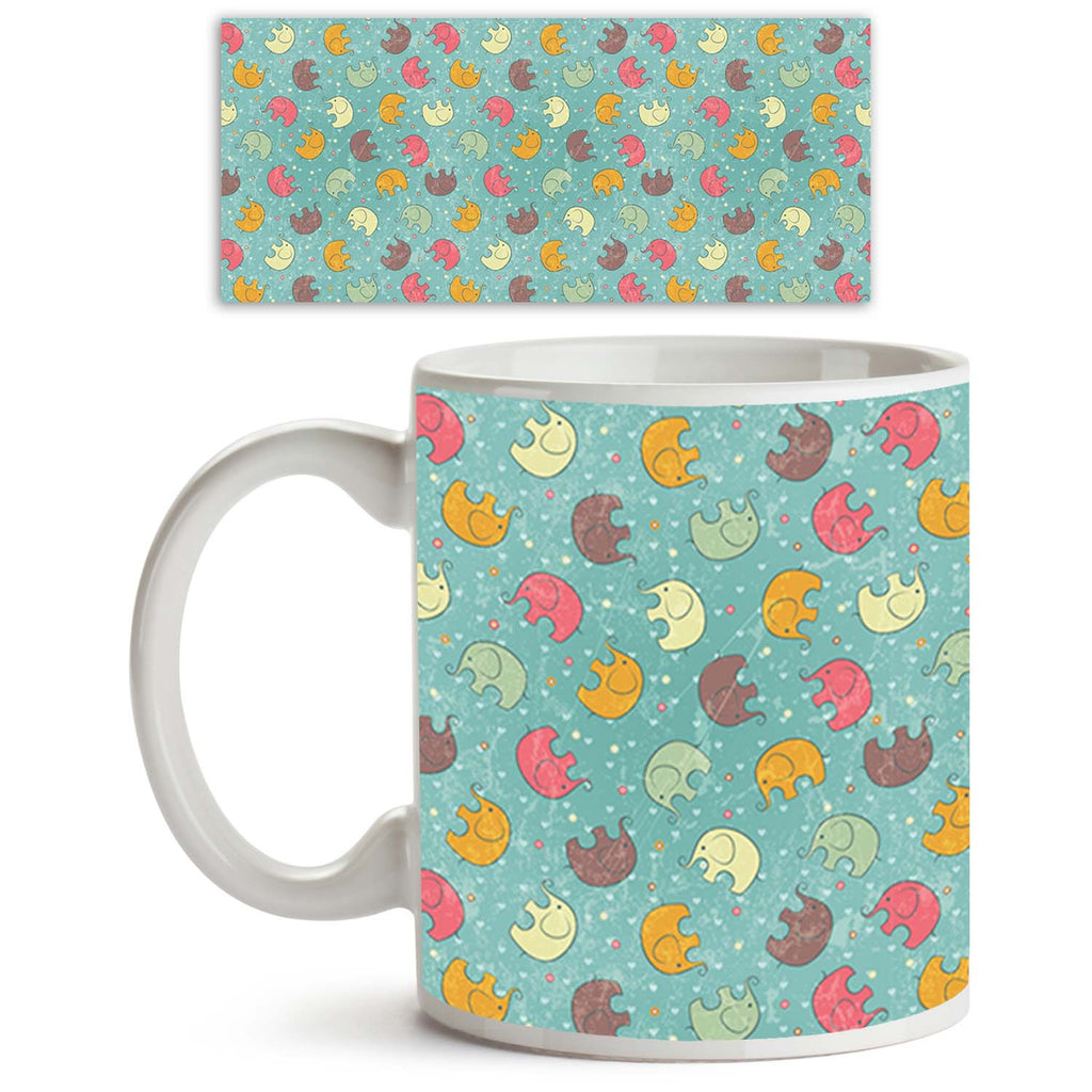 Baby Elephants Ceramic Coffee Tea Mug Inside White-Coffee Mugs-MUG-IC 5007309 IC 5007309, Abstract Expressionism, Abstracts, Animals, Animated Cartoons, Art and Paintings, Baby, Birthday, Botanical, Caricature, Cartoons, Children, Decorative, Digital, Digital Art, Drawing, Family, Floral, Flowers, Graphic, Hearts, Holidays, Icons, Illustrations, Kids, Love, Nature, Patterns, Semi Abstract, Signs, Signs and Symbols, Sports, elephants, ceramic, coffee, tea, mug, inside, white, elephant, animal, pattern, abstr
