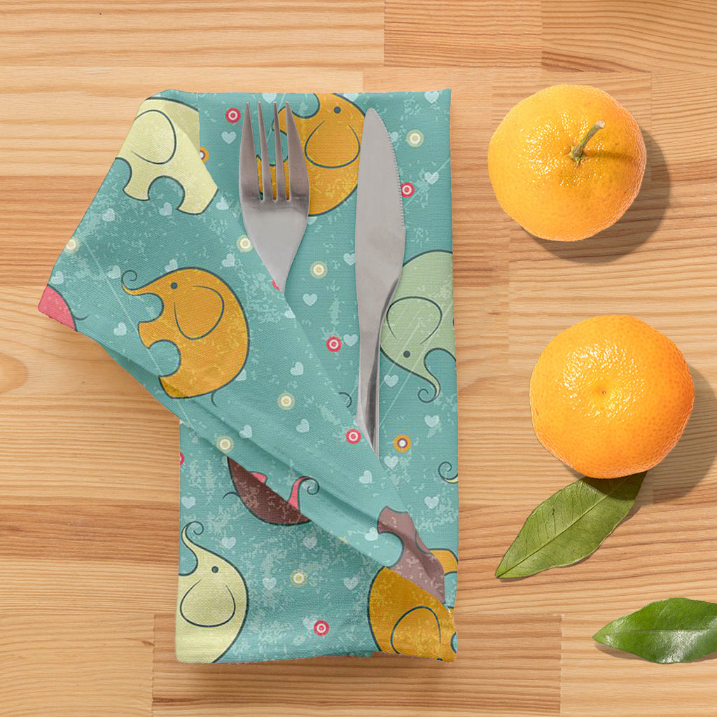 Baby Elephants D1 Table Napkin-Table Napkins-NAP_TB-IC 5007309 IC 5007309, Abstract Expressionism, Abstracts, Animals, Animated Cartoons, Art and Paintings, Baby, Birthday, Botanical, Caricature, Cartoons, Children, Decorative, Digital, Digital Art, Drawing, Family, Floral, Flowers, Graphic, Hearts, Holidays, Icons, Illustrations, Kids, Love, Nature, Patterns, Semi Abstract, Signs, Signs and Symbols, Sports, elephants, d1, table, napkin, elephant, animal, pattern, abstract, art, background, blue, boy, carto