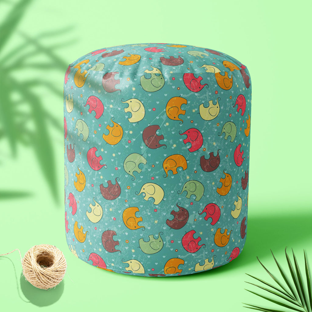 Baby Elephants D1 Footstool Footrest Puffy Pouffe Ottoman Bean Bag | Canvas Fabric-Footstools-FST_CB_BN-IC 5007309 IC 5007309, Abstract Expressionism, Abstracts, Animals, Animated Cartoons, Art and Paintings, Baby, Birthday, Botanical, Caricature, Cartoons, Children, Decorative, Digital, Digital Art, Drawing, Family, Floral, Flowers, Graphic, Hearts, Holidays, Icons, Illustrations, Kids, Love, Nature, Patterns, Semi Abstract, Signs, Signs and Symbols, Sports, elephants, d1, footstool, footrest, puffy, pouff