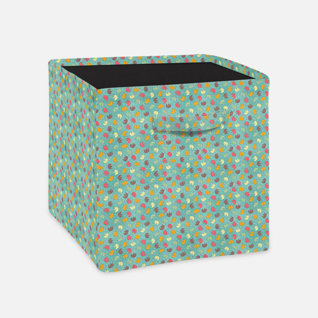 Baby Elephants Foldable Open Storage Bin | Organizer Box, Toy Basket, Shelf Box, Laundry Bag | Canvas Fabric-Storage Bins-STR_BI_CB-IC 5007309 IC 5007309, Abstract Expressionism, Abstracts, Animals, Animated Cartoons, Art and Paintings, Baby, Birthday, Botanical, Caricature, Cartoons, Children, Decorative, Digital, Digital Art, Drawing, Family, Floral, Flowers, Graphic, Hearts, Holidays, Icons, Illustrations, Kids, Love, Nature, Patterns, Semi Abstract, Signs, Signs and Symbols, Sports, elephants, foldable,