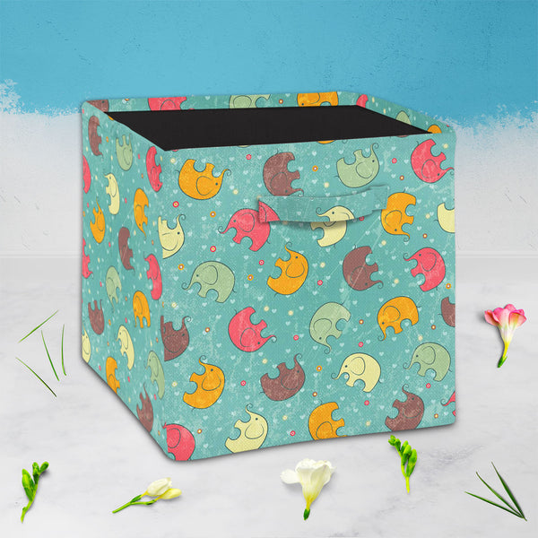 Baby Elephants D1 Foldable Open Storage Bin | Organizer Box, Toy Basket, Shelf Box, Laundry Bag | Canvas Fabric-Storage Bins-STR_BI_CB-IC 5007309 IC 5007309, Abstract Expressionism, Abstracts, Animals, Animated Cartoons, Art and Paintings, Baby, Birthday, Botanical, Caricature, Cartoons, Children, Decorative, Digital, Digital Art, Drawing, Family, Floral, Flowers, Graphic, Hearts, Holidays, Icons, Illustrations, Kids, Love, Nature, Patterns, Semi Abstract, Signs, Signs and Symbols, Sports, elephants, d1, fo