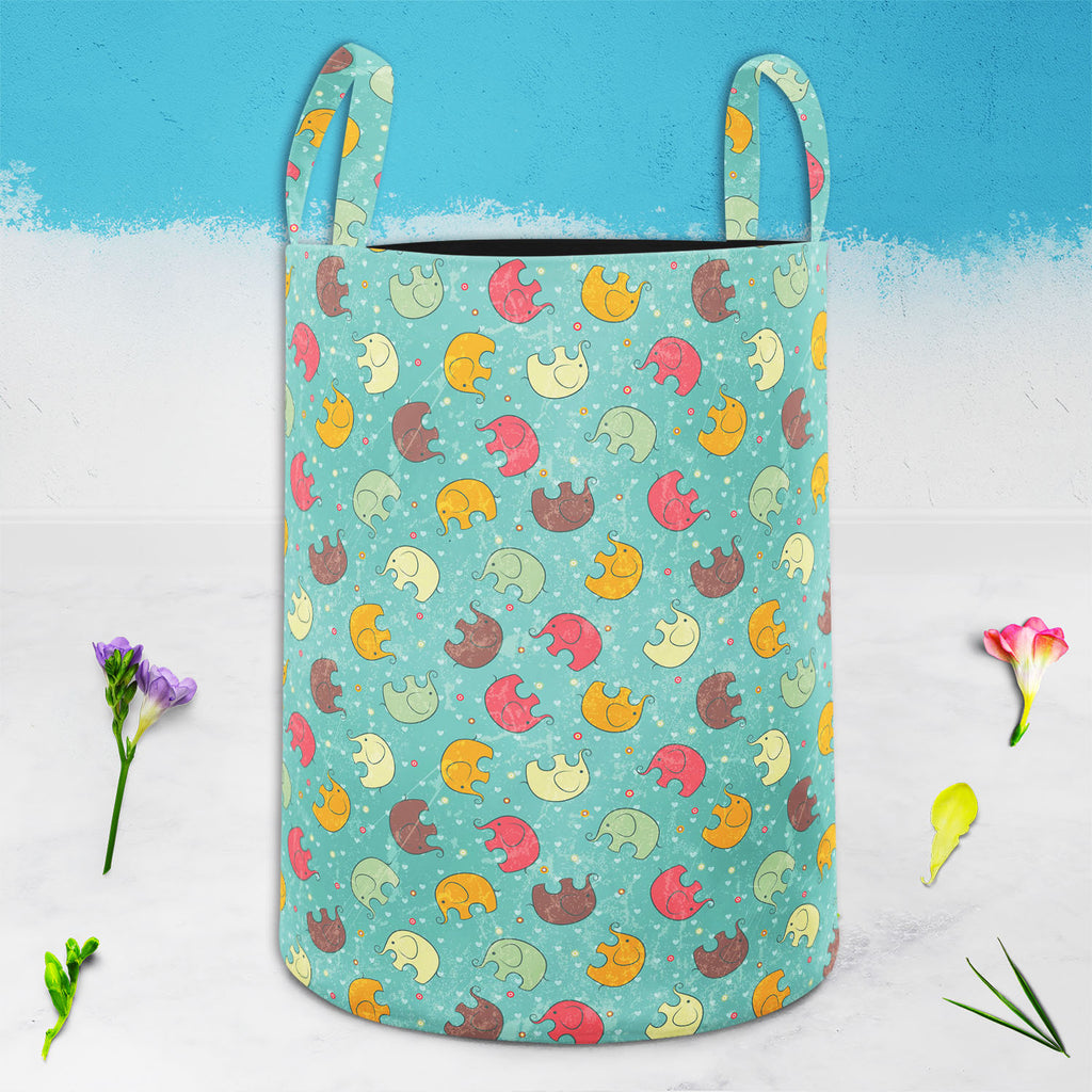 Baby Elephants D1 Foldable Open Storage Bin | Organizer Box, Toy Basket, Shelf Box, Laundry Bag | Canvas Fabric-Storage Bins-STR_BI_CB-IC 5007309 IC 5007309, Abstract Expressionism, Abstracts, Animals, Animated Cartoons, Art and Paintings, Baby, Birthday, Botanical, Caricature, Cartoons, Children, Decorative, Digital, Digital Art, Drawing, Family, Floral, Flowers, Graphic, Hearts, Holidays, Icons, Illustrations, Kids, Love, Nature, Patterns, Semi Abstract, Signs, Signs and Symbols, Sports, elephants, d1, fo