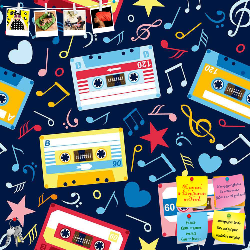 ArtzFolio Music Cassettes Printed Bulletin Board Notice Pin Board Soft Board | Frameless-Bulletin Boards Frameless-AZSAO15639421BLB_FL_L-Image Code 5007310 Vishnu Image Folio Pvt Ltd, IC 5007310, ArtzFolio, Bulletin Boards Frameless, Music & Dance, Digital Art, music, cassettes, printed, bulletin, board, notice, pin, soft, frameless, seamless, pattern, notes, old, pin up board, push pin board, extra large cork board, big pin board, notice board, small bulletin board, cork board, wall notice board, giant cor