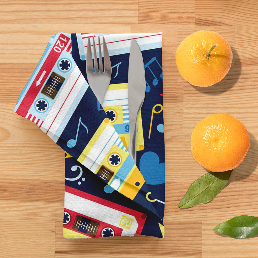 Music Cassettes Table Napkin-Table Napkins-NAP_TB-IC 5007310 IC 5007310, Abstract Expressionism, Abstracts, Ancient, Animated Cartoons, Caricature, Cartoons, Drawing, Historical, Illustrations, Medieval, Music, Music and Dance, Music and Musical Instruments, Musical Instruments, Patterns, Retro, Semi Abstract, Signs, Signs and Symbols, Vintage, cassettes, table, napkin, pattern, abstract, audio, cassette, background, blue, cartoon, classic, color, colorful, compact, dark, design, illustration, image, magnet