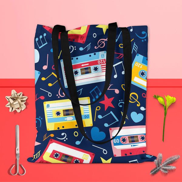 Music Cassettes Tote Bag Shoulder Purse | Multipurpose-Tote Bags Basic-TOT_FB_BS-IC 5007310 IC 5007310, Abstract Expressionism, Abstracts, Ancient, Animated Cartoons, Caricature, Cartoons, Drawing, Historical, Illustrations, Medieval, Music, Music and Dance, Music and Musical Instruments, Musical Instruments, Patterns, Retro, Semi Abstract, Signs, Signs and Symbols, Vintage, cassettes, tote, bag, shoulder, purse, cotton, canvas, fabric, multipurpose, pattern, abstract, audio, cassette, background, blue, car