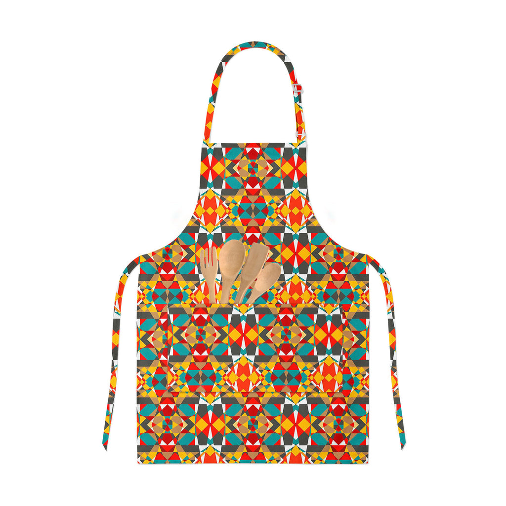 Tribal Art Apron | Adjustable, Free Size & Waist Tiebacks-Aprons Neck to Knee-APR_NK_KN-IC 5007311 IC 5007311, Abstract Expressionism, Abstracts, Ancient, Art and Paintings, Culture, Decorative, Digital, Digital Art, Drawing, Ethnic, Fantasy, Fashion, Folk Art, Geometric, Geometric Abstraction, Graphic, Historical, Illustrations, Medieval, Mexican, Modern Art, Patterns, Retro, Semi Abstract, Signs, Signs and Symbols, Traditional, Tribal, Vintage, World Culture, art, apron, adjustable, free, size, waist, tie