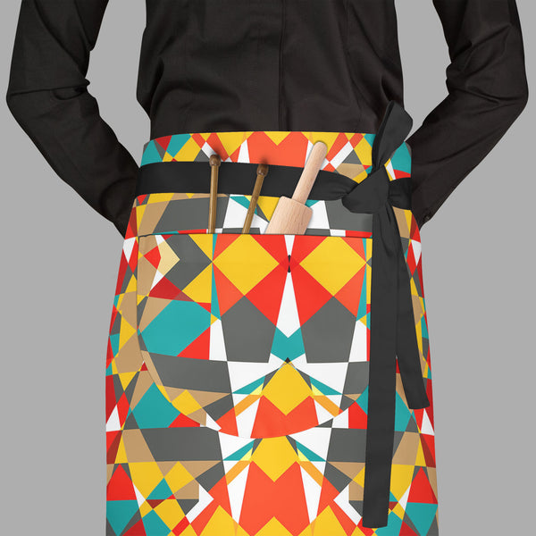 Tribal Art D1 Apron | Adjustable, Free Size & Waist Tiebacks-Aprons Waist to Feet-APR_WS_FT-IC 5007311 IC 5007311, Abstract Expressionism, Abstracts, Ancient, Art and Paintings, Culture, Decorative, Digital, Digital Art, Drawing, Ethnic, Fantasy, Fashion, Folk Art, Geometric, Geometric Abstraction, Graphic, Historical, Illustrations, Medieval, Mexican, Modern Art, Patterns, Retro, Semi Abstract, Signs, Signs and Symbols, Traditional, Tribal, Vintage, World Culture, art, d1, full-length, waist, to, feet, apr