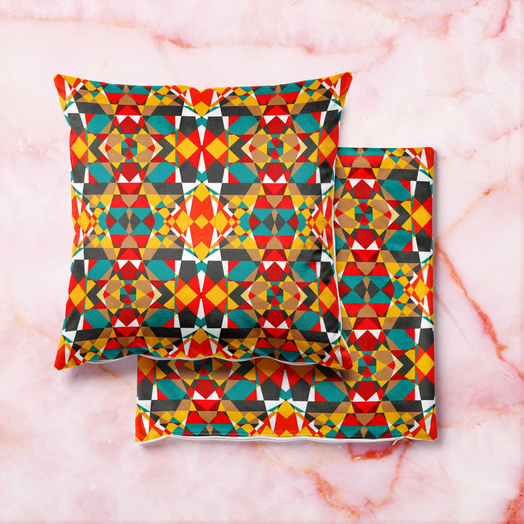 Tribal Art D1 Cushion Cover Throw Pillow-Cushion Covers-CUS_CV-IC 5007311 IC 5007311, Abstract Expressionism, Abstracts, Ancient, Art and Paintings, Culture, Decorative, Digital, Digital Art, Drawing, Ethnic, Fantasy, Fashion, Folk Art, Geometric, Geometric Abstraction, Graphic, Historical, Illustrations, Medieval, Mexican, Modern Art, Patterns, Retro, Semi Abstract, Signs, Signs and Symbols, Traditional, Tribal, Vintage, World Culture, art, d1, cushion, cover, throw, pillow, pattern, psychedelic, abstract,