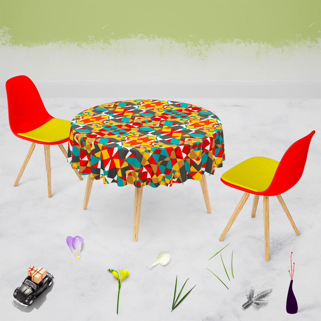 Tribal Art D1 Table Cloth Cover-Table Covers-CVR_TB_RD-IC 5007311 IC 5007311, Abstract Expressionism, Abstracts, Ancient, Art and Paintings, Culture, Decorative, Digital, Digital Art, Drawing, Ethnic, Fantasy, Fashion, Folk Art, Geometric, Geometric Abstraction, Graphic, Historical, Illustrations, Medieval, Mexican, Modern Art, Patterns, Retro, Semi Abstract, Signs, Signs and Symbols, Traditional, Tribal, Vintage, World Culture, art, d1, table, cloth, cover, pattern, psychedelic, abstract, abstraction, arti