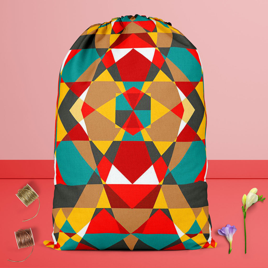 Tribal Art D1 Reusable Sack Bag | Bag for Gym, Storage, Vegetable & Travel-Drawstring Sack Bags-SCK_FB_DS-IC 5007311 IC 5007311, Abstract Expressionism, Abstracts, Ancient, Art and Paintings, Culture, Decorative, Digital, Digital Art, Drawing, Ethnic, Fantasy, Fashion, Folk Art, Geometric, Geometric Abstraction, Graphic, Historical, Illustrations, Medieval, Mexican, Modern Art, Patterns, Retro, Semi Abstract, Signs, Signs and Symbols, Traditional, Tribal, Vintage, World Culture, art, d1, reusable, sack, bag