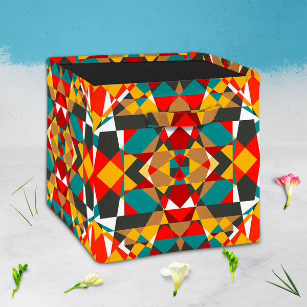 Tribal Art D1 Foldable Open Storage Bin | Organizer Box, Toy Basket, Shelf Box, Laundry Bag | Canvas Fabric-Storage Bins-STR_BI_CB-IC 5007311 IC 5007311, Abstract Expressionism, Abstracts, Ancient, Art and Paintings, Culture, Decorative, Digital, Digital Art, Drawing, Ethnic, Fantasy, Fashion, Folk Art, Geometric, Geometric Abstraction, Graphic, Historical, Illustrations, Medieval, Mexican, Modern Art, Patterns, Retro, Semi Abstract, Signs, Signs and Symbols, Traditional, Tribal, Vintage, World Culture, art