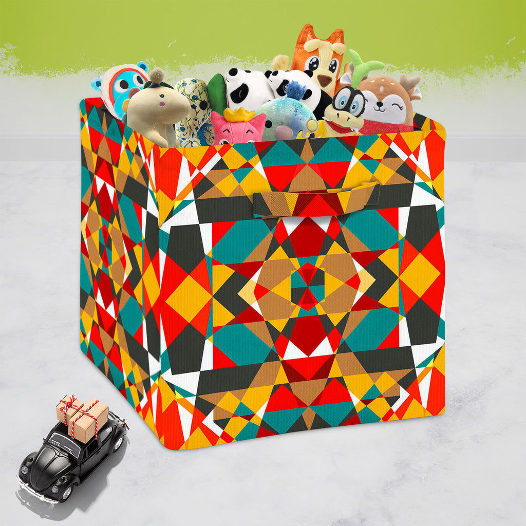 Tribal Art D1 Foldable Open Storage Bin | Organizer Box, Toy Basket, Shelf Box, Laundry Bag | Canvas Fabric-Storage Bins-STR_BI_CB-IC 5007311 IC 5007311, Abstract Expressionism, Abstracts, Ancient, Art and Paintings, Culture, Decorative, Digital, Digital Art, Drawing, Ethnic, Fantasy, Fashion, Folk Art, Geometric, Geometric Abstraction, Graphic, Historical, Illustrations, Medieval, Mexican, Modern Art, Patterns, Retro, Semi Abstract, Signs, Signs and Symbols, Traditional, Tribal, Vintage, World Culture, art