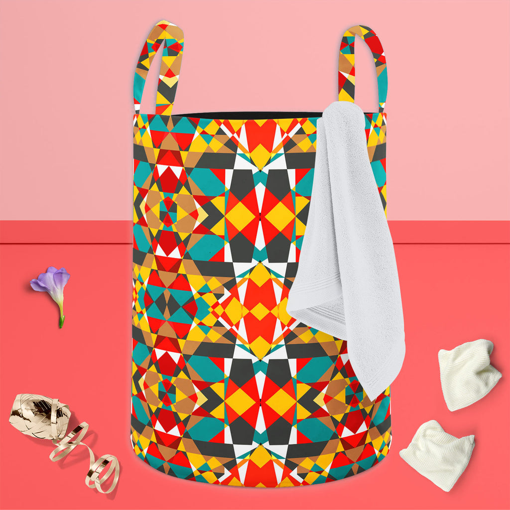 Tribal Art D1 Foldable Open Storage Bin | Organizer Box, Toy Basket, Shelf Box, Laundry Bag | Canvas Fabric-Storage Bins-STR_BI_CB-IC 5007311 IC 5007311, Abstract Expressionism, Abstracts, Ancient, Art and Paintings, Culture, Decorative, Digital, Digital Art, Drawing, Ethnic, Fantasy, Fashion, Folk Art, Geometric, Geometric Abstraction, Graphic, Historical, Illustrations, Medieval, Mexican, Modern Art, Patterns, Retro, Semi Abstract, Signs, Signs and Symbols, Traditional, Tribal, Vintage, World Culture, art