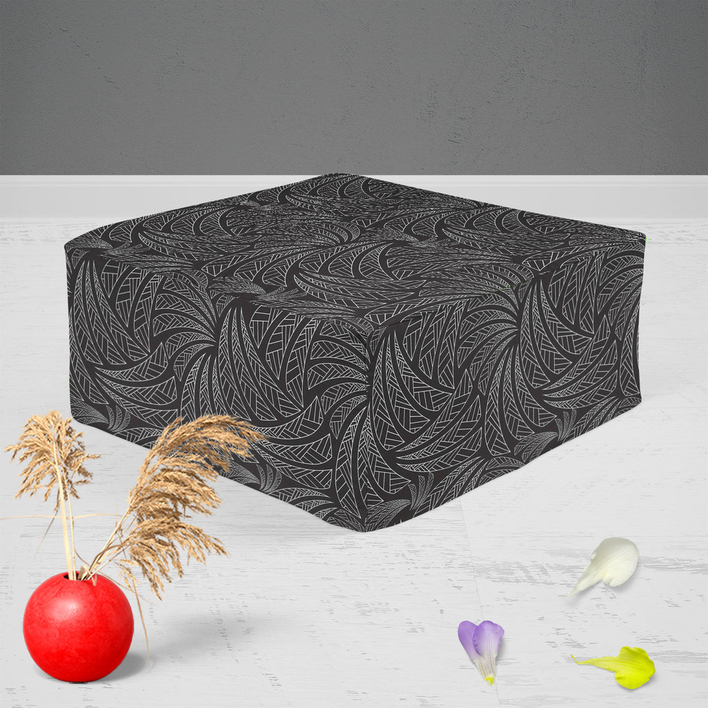 Ethnic Art Footstool Footrest Puffy Pouffe Ottoman Bean Bag | Canvas Fabric-Footstools-FST_CB_BN-IC 5007314 IC 5007314, Abstract Expressionism, Abstracts, African, Ancient, Art and Paintings, Black, Black and White, Calligraphy, Culture, Decorative, Digital, Digital Art, Ethnic, Folk Art, Geometric, Geometric Abstraction, Graphic, Historical, Illustrations, Medieval, Modern Art, Patterns, Retro, Semi Abstract, Signs, Signs and Symbols, Symbols, Text, Traditional, Tribal, Vintage, World Culture, art, footsto