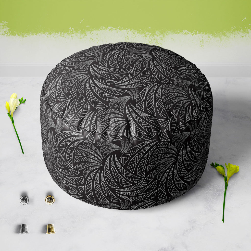 Ethnic Art Footstool Footrest Puffy Pouffe Ottoman Bean Bag | Canvas Fabric-Footstools-FST_CB_BN-IC 5007314 IC 5007314, Abstract Expressionism, Abstracts, African, Ancient, Art and Paintings, Black, Black and White, Calligraphy, Culture, Decorative, Digital, Digital Art, Ethnic, Folk Art, Geometric, Geometric Abstraction, Graphic, Historical, Illustrations, Medieval, Modern Art, Patterns, Retro, Semi Abstract, Signs, Signs and Symbols, Symbols, Text, Traditional, Tribal, Vintage, World Culture, art, footsto
