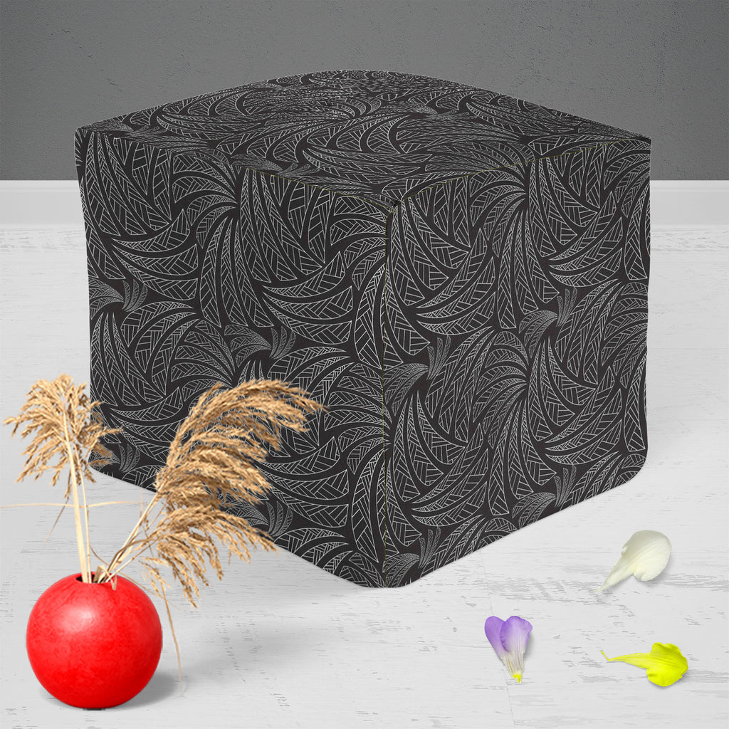 Ethnic Art Footstool Footrest Puffy Pouffe Ottoman Bean Bag | Canvas Fabric-Footstools-FST_CB_BN-IC 5007314 IC 5007314, Abstract Expressionism, Abstracts, African, Ancient, Art and Paintings, Black, Black and White, Calligraphy, Culture, Decorative, Digital, Digital Art, Ethnic, Folk Art, Geometric, Geometric Abstraction, Graphic, Historical, Illustrations, Medieval, Modern Art, Patterns, Retro, Semi Abstract, Signs, Signs and Symbols, Symbols, Text, Traditional, Tribal, Vintage, World Culture, art, footsto