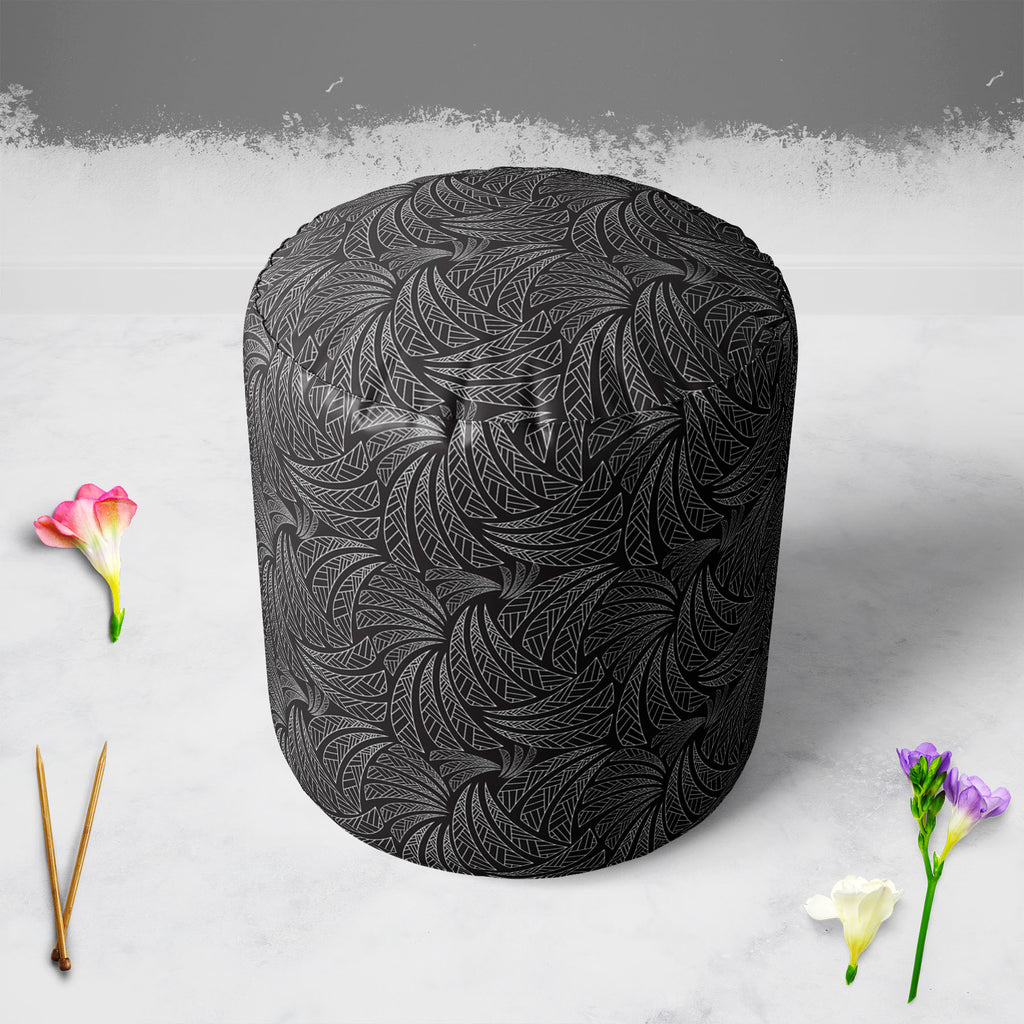 Ethnic Art Footstool Footrest Puffy Pouffe Ottoman Bean Bag | Canvas Fabric-Footstools-FST_CB_BN-IC 5007314 IC 5007314, Abstract Expressionism, Abstracts, African, Ancient, Art and Paintings, Black, Black and White, Calligraphy, Culture, Decorative, Digital, Digital Art, Ethnic, Folk Art, Geometric, Geometric Abstraction, Graphic, Historical, Illustrations, Medieval, Modern Art, Patterns, Retro, Semi Abstract, Signs, Signs and Symbols, Symbols, Text, Traditional, Tribal, Vintage, World Culture, art, footsto