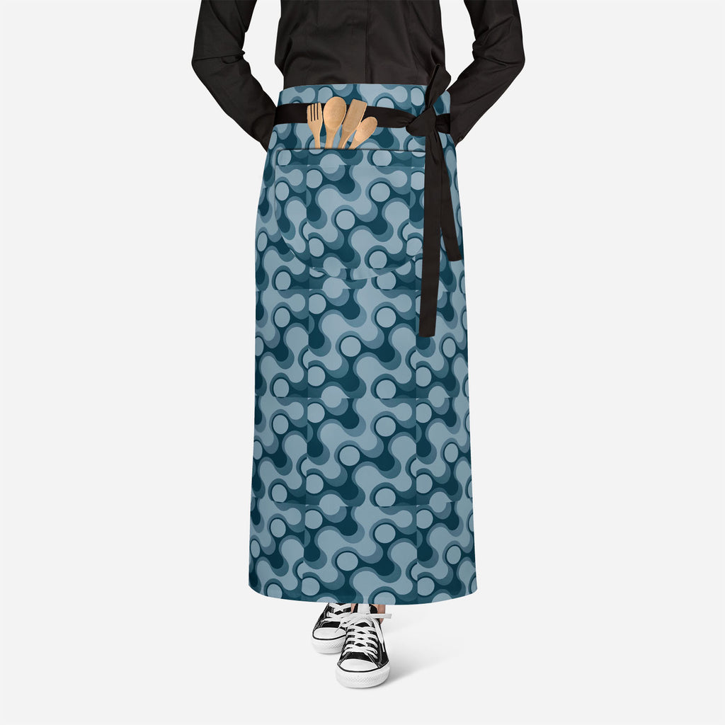 Abstract Retro Apron | Adjustable, Free Size & Waist Tiebacks - Aprons Waist to Knee - ArtzFolio.com