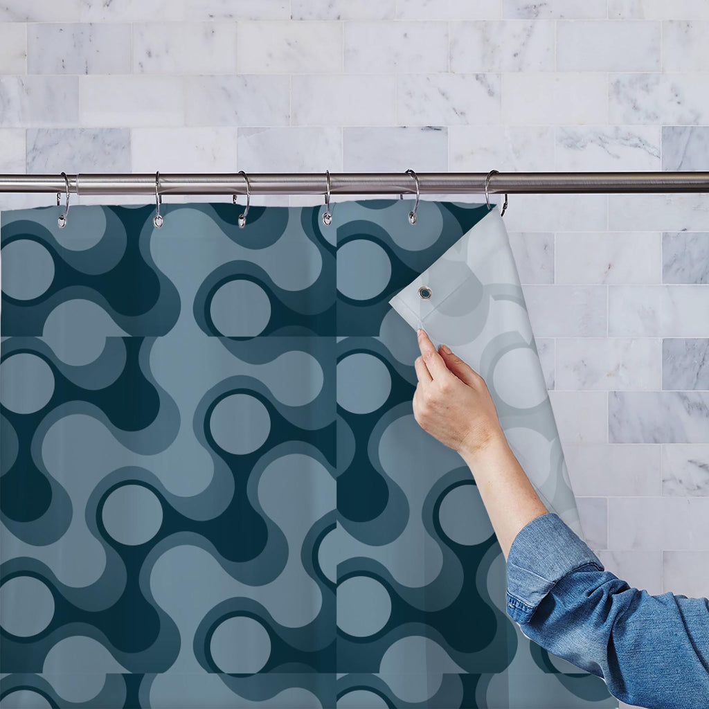 Abstract Retro D3 Washable Waterproof Shower Curtain - Shower Curtains - ArtzFolio.com