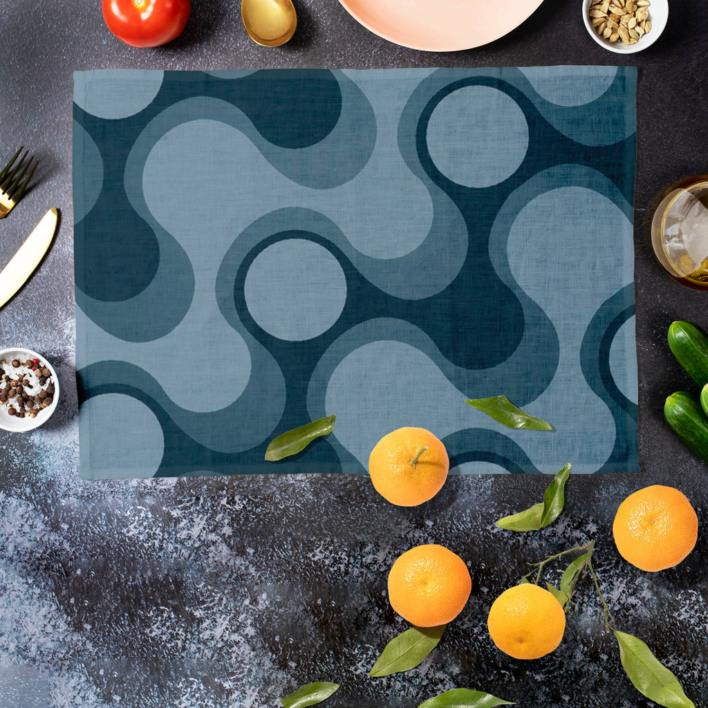 Abstract Retro D3 Table Mat Placemat - Table Place Mats Fabric - ArtzFolio.com