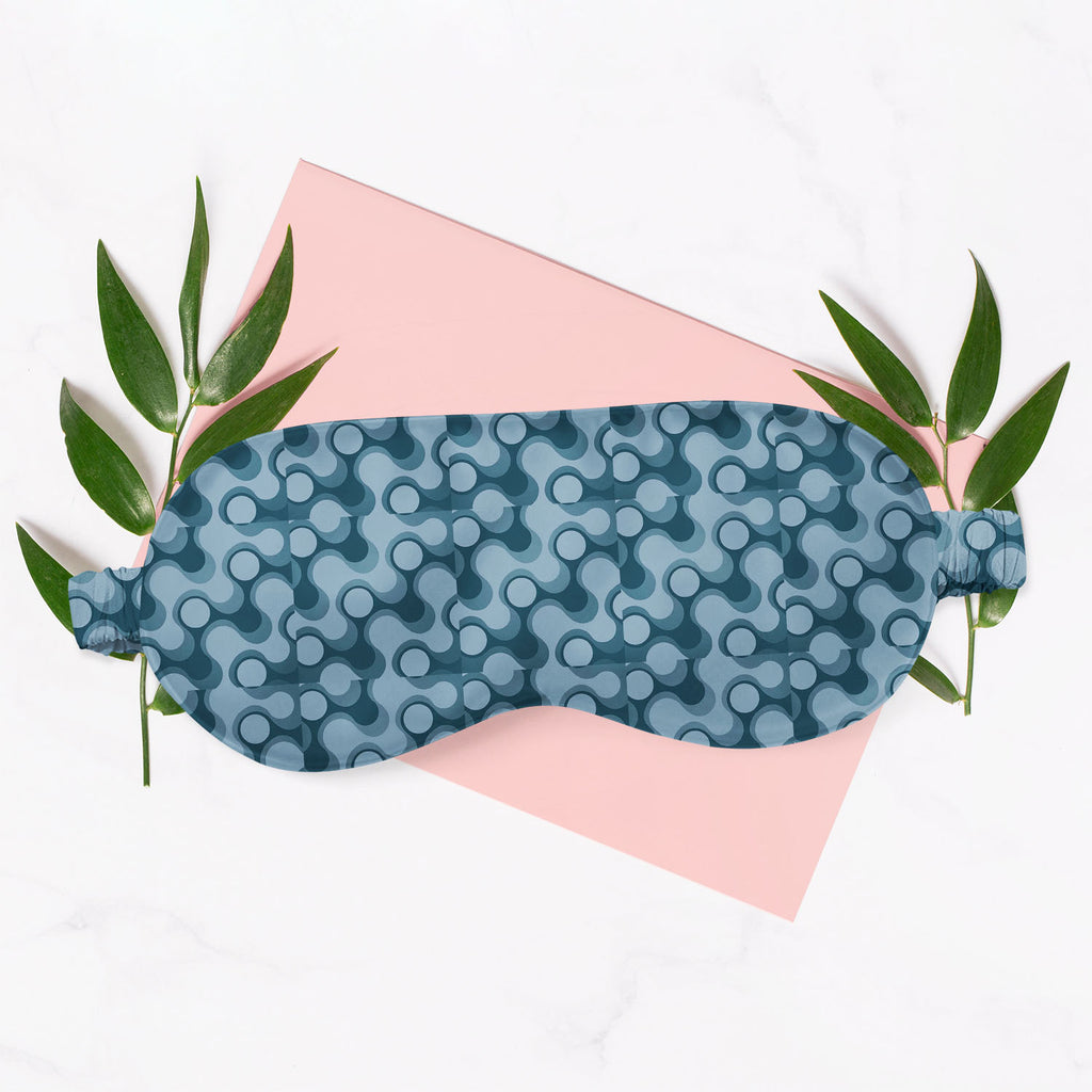 Abstract Retro Sleeping Eye Pad Blackout Eye Cover | Soft Anti-Allergic Eco-Friendly Natural Mulberry Silk Fabric - Sleep Masks - ArtzFolio.com