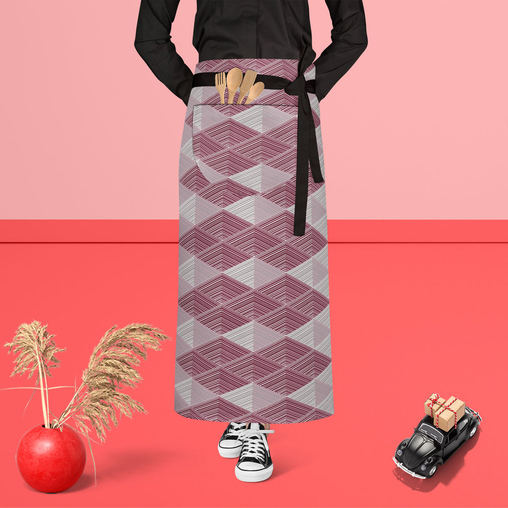 Rhombs Apron | Adjustable, Free Size & Waist Tiebacks-Aprons Waist to Feet-APR_WS_FT-IC 5007320 IC 5007320, Abstract Expressionism, Abstracts, Ancient, Art and Paintings, Black and White, Culture, Decorative, Digital, Digital Art, Ethnic, Fashion, Geometric, Geometric Abstraction, Graphic, Historical, Illustrations, Medieval, Modern Art, Patterns, Retro, Semi Abstract, Signs, Signs and Symbols, Traditional, Triangles, Tribal, Vintage, White, World Culture, rhombs, apron, adjustable, free, size, waist, tieba