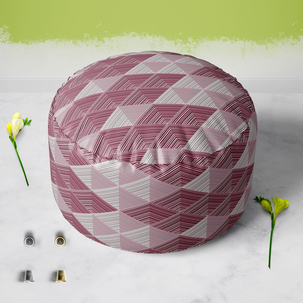 Rhombs Footstool Footrest Puffy Pouffe Ottoman Bean Bag | Canvas Fabric-Footstools-FST_CB_BN-IC 5007320 IC 5007320, Abstract Expressionism, Abstracts, Ancient, Art and Paintings, Black and White, Culture, Decorative, Digital, Digital Art, Ethnic, Fashion, Geometric, Geometric Abstraction, Graphic, Historical, Illustrations, Medieval, Modern Art, Patterns, Retro, Semi Abstract, Signs, Signs and Symbols, Traditional, Triangles, Tribal, Vintage, White, World Culture, rhombs, footstool, footrest, puffy, pouffe,