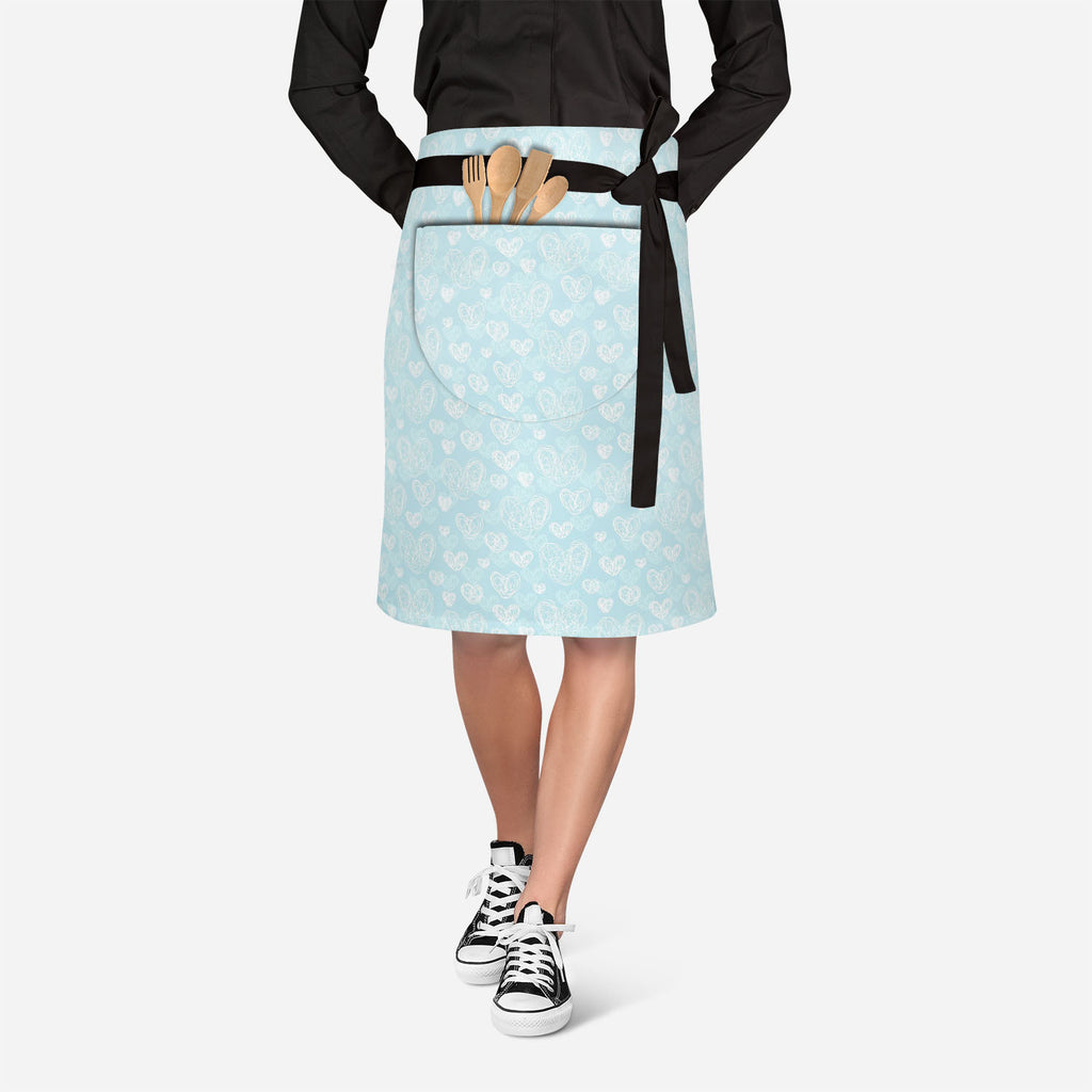 Romantic Doodle Apron | Adjustable, Free Size & Waist Tiebacks-Apron Waist to Feet-APR_WS_KN-IC 5007322 IC 5007322, Abstract Expressionism, Abstracts, Animated Cartoons, Art and Paintings, Birthday, Black and White, Comics, Decorative, Hearts, Holidays, Icons, Love, Patterns, Romance, Semi Abstract, Signs, Signs and Symbols, Wedding, White, romantic, doodle, apron, adjustable, free, size, waist, tiebacks, heart, pattern, cute, lace, seamless, abstract, art, artistic, artwork, blue, border, collection, comic