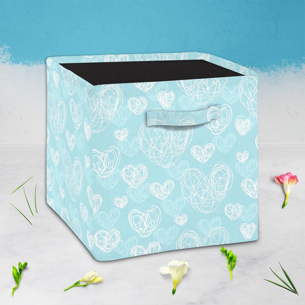 Romantic Doodle Foldable Open Storage Bin | Organizer Box, Toy Basket, Shelf Box, Laundry Bag | Canvas Fabric-Storage Bins-STR_BI_CB-IC 5007322 IC 5007322, Abstract Expressionism, Abstracts, Animated Cartoons, Art and Paintings, Birthday, Black and White, Comics, Decorative, Hearts, Holidays, Icons, Love, Patterns, Romance, Semi Abstract, Signs, Signs and Symbols, Wedding, White, romantic, doodle, foldable, open, storage, bin, organizer, box, toy, basket, shelf, laundry, bag, canvas, fabric, heart, pattern,
