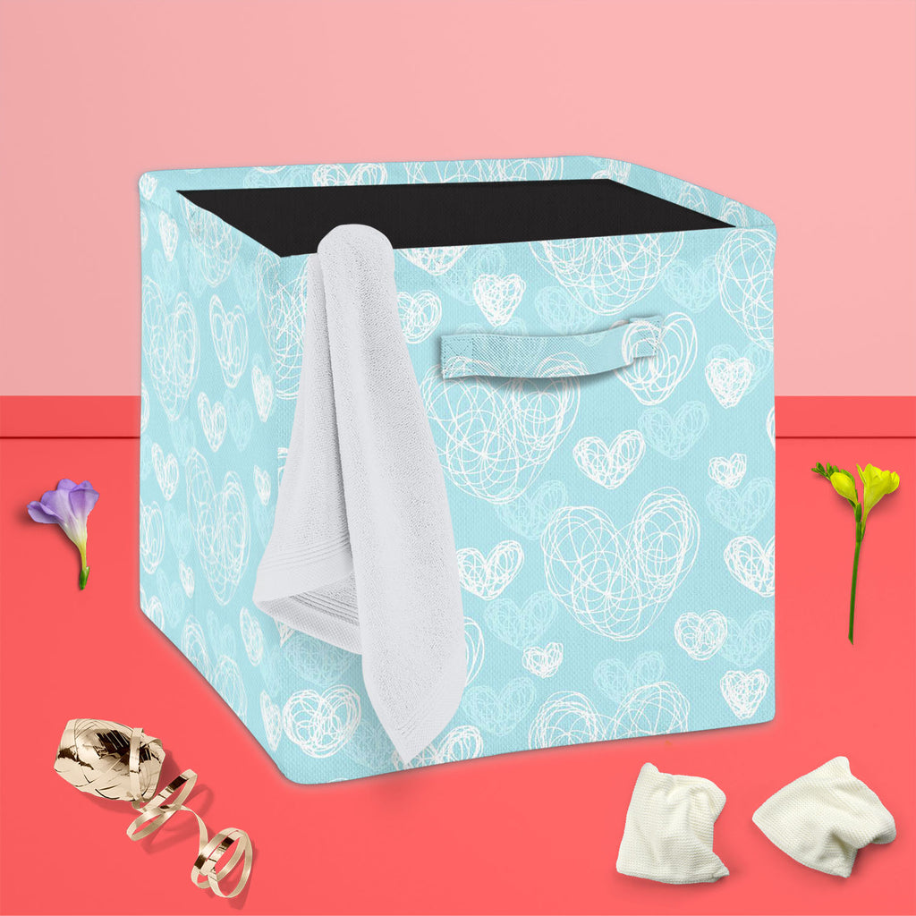 Romantic Doodle Foldable Open Storage Bin | Organizer Box, Toy Basket, Shelf Box, Laundry Bag | Canvas Fabric-Storage Bins-STR_BI_CB-IC 5007322 IC 5007322, Abstract Expressionism, Abstracts, Animated Cartoons, Art and Paintings, Birthday, Black and White, Comics, Decorative, Hearts, Holidays, Icons, Love, Patterns, Romance, Semi Abstract, Signs, Signs and Symbols, Wedding, White, romantic, doodle, foldable, open, storage, bin, organizer, box, toy, basket, shelf, laundry, bag, canvas, fabric, heart, pattern,