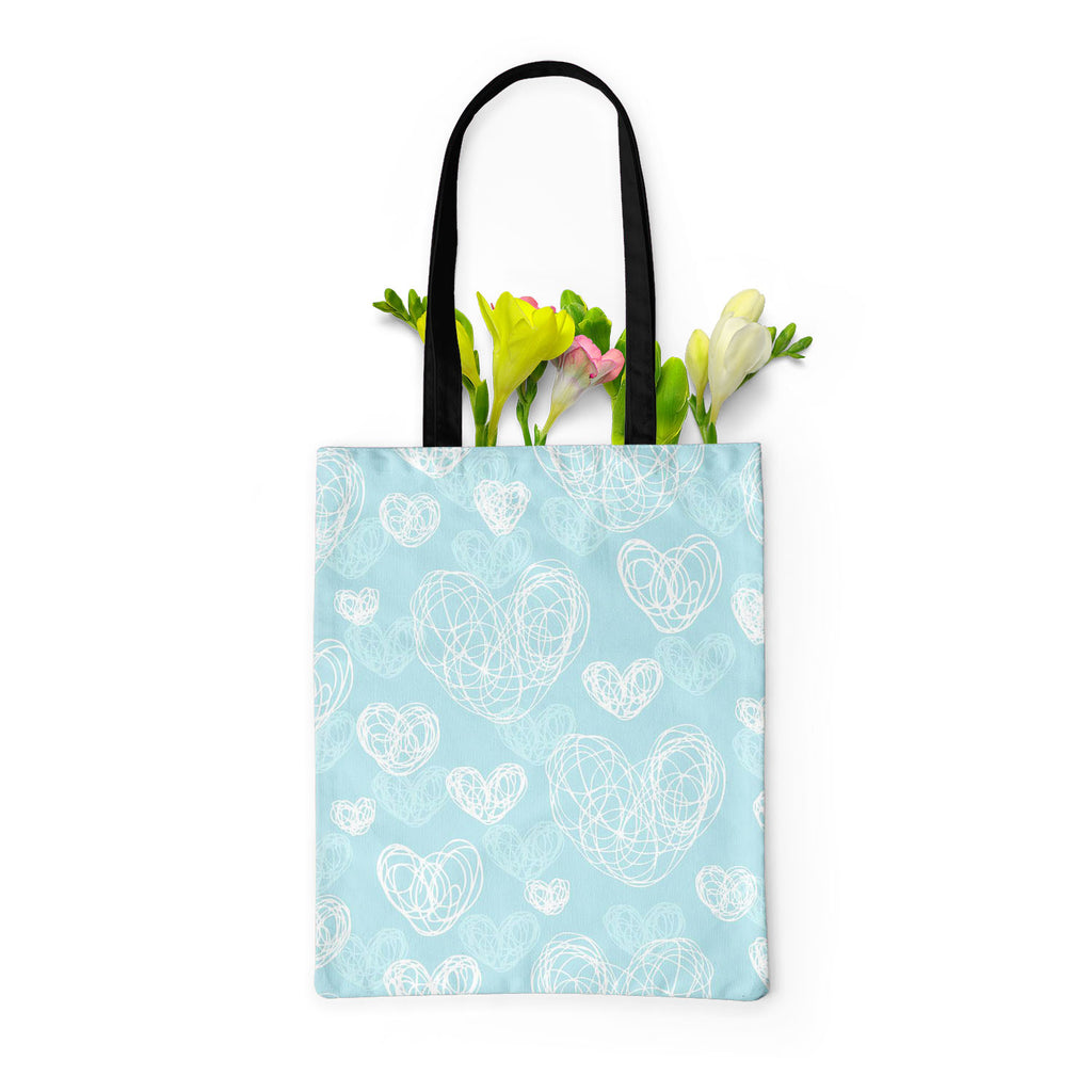 Romantic Doodle Tote Bag Shoulder Purse | Multipurpose-Tote Bags Basic-TOT_FB_BS-IC 5007322 IC 5007322, Abstract Expressionism, Abstracts, Animated Cartoons, Art and Paintings, Birthday, Black and White, Comics, Decorative, Hearts, Holidays, Icons, Love, Patterns, Romance, Semi Abstract, Signs, Signs and Symbols, Wedding, White, romantic, doodle, tote, bag, shoulder, purse, multipurpose, heart, pattern, cute, lace, seamless, abstract, art, artistic, artwork, blue, border, collection, comic, cover, curly, de