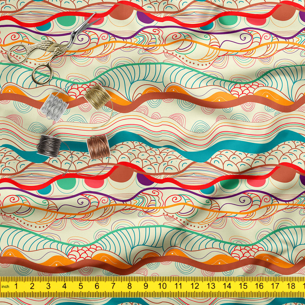 Waves Drawing Upholstery Fabric by Metre | For Sofa, Curtains, Cushions, Furnishing, Craft, Dress Material-Upholstery Fabrics-FAB_RW-IC 5007323 IC 5007323, Abstract Expressionism, Abstracts, Ancient, Art and Paintings, Black and White, Culture, Decorative, Drawing, Ethnic, Fantasy, Fashion, Folk Art, Geometric, Geometric Abstraction, Historical, Illustrations, Medieval, Patterns, Semi Abstract, Signs, Signs and Symbols, Traditional, Tribal, Vintage, White, World Culture, waves, upholstery, fabric, by, metre