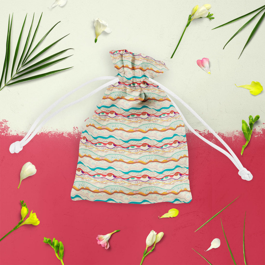 Waves Drawing Pouch Wrist Potli Bag | Bag for Weddings & Casual Parties-Drawstring Pouches-PCH_FB_DS-IC 5007323 IC 5007323, Abstract Expressionism, Abstracts, Ancient, Art and Paintings, Black and White, Culture, Decorative, Drawing, Ethnic, Fantasy, Fashion, Folk Art, Geometric, Geometric Abstraction, Historical, Illustrations, Medieval, Patterns, Semi Abstract, Signs, Signs and Symbols, Traditional, Tribal, Vintage, White, World Culture, waves, pouch, wrist, potli, bag, for, weddings, casual, parties, abs