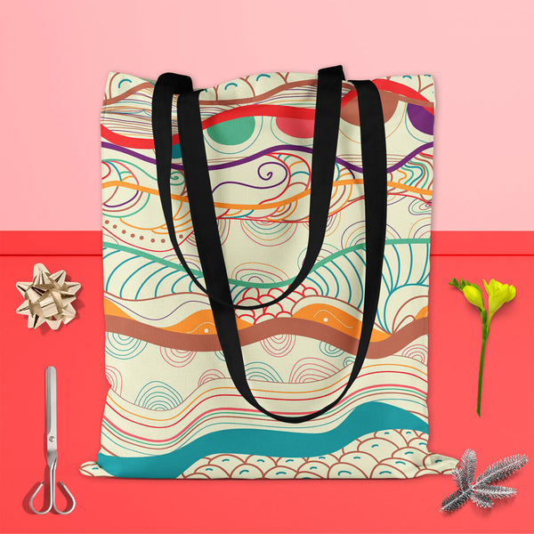 Waves Drawing Tote Bag Shoulder Purse | Multipurpose-Tote Bags Basic-TOT_FB_BS-IC 5007323 IC 5007323, Abstract Expressionism, Abstracts, Ancient, Art and Paintings, Black and White, Culture, Decorative, Drawing, Ethnic, Fantasy, Fashion, Folk Art, Geometric, Geometric Abstraction, Historical, Illustrations, Medieval, Patterns, Semi Abstract, Signs, Signs and Symbols, Traditional, Tribal, Vintage, White, World Culture, waves, tote, bag, shoulder, purse, cotton, canvas, fabric, multipurpose, abstract, abstrac