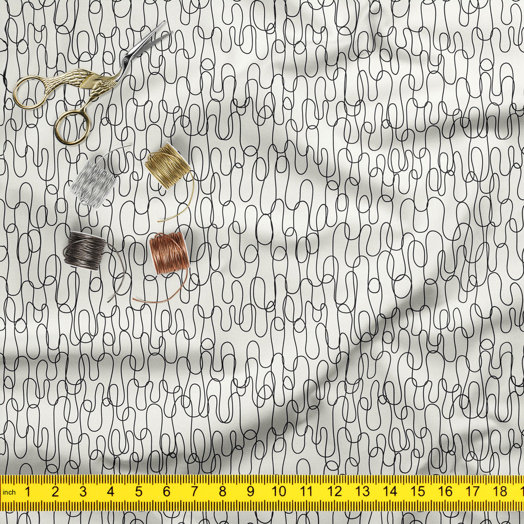 Curly Lines Upholstery Fabric by Metre | For Sofa, Curtains, Cushions, Furnishing, Craft, Dress Material-Upholstery Fabrics-FAB_RW-IC 5007324 IC 5007324, Abstract Expressionism, Abstracts, Art and Paintings, Black, Black and White, Digital, Digital Art, Drawing, Fashion, Geometric, Geometric Abstraction, Graphic, Illustrations, Modern Art, Patterns, Semi Abstract, Signs, Signs and Symbols, Stripes, White, curly, lines, upholstery, fabric, by, metre, for, sofa, curtains, cushions, furnishing, craft, dress, m
