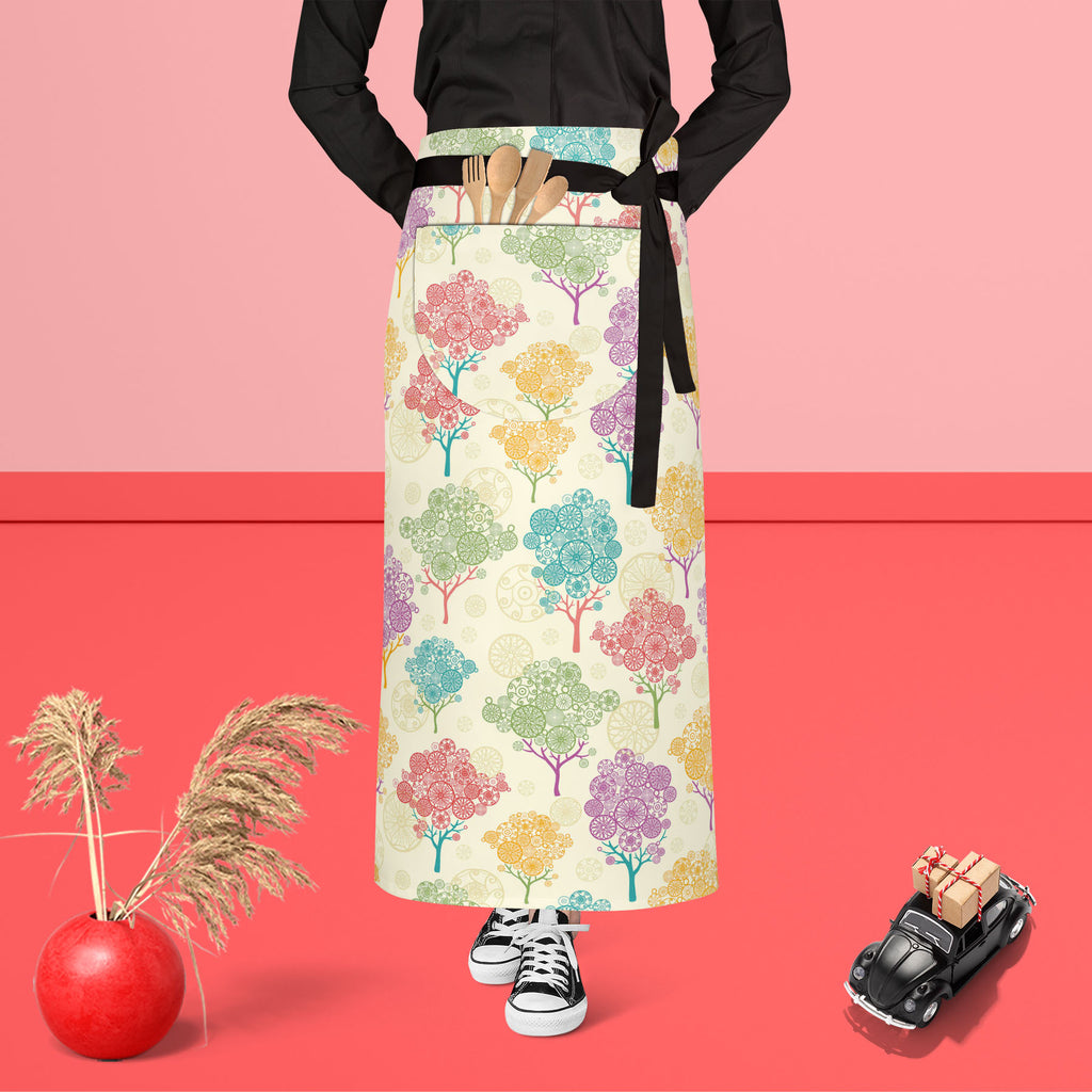 Abstract Trees Apron | Adjustable, Free Size & Waist Tiebacks - Aprons Waist to Feet - ArtzFolio.com