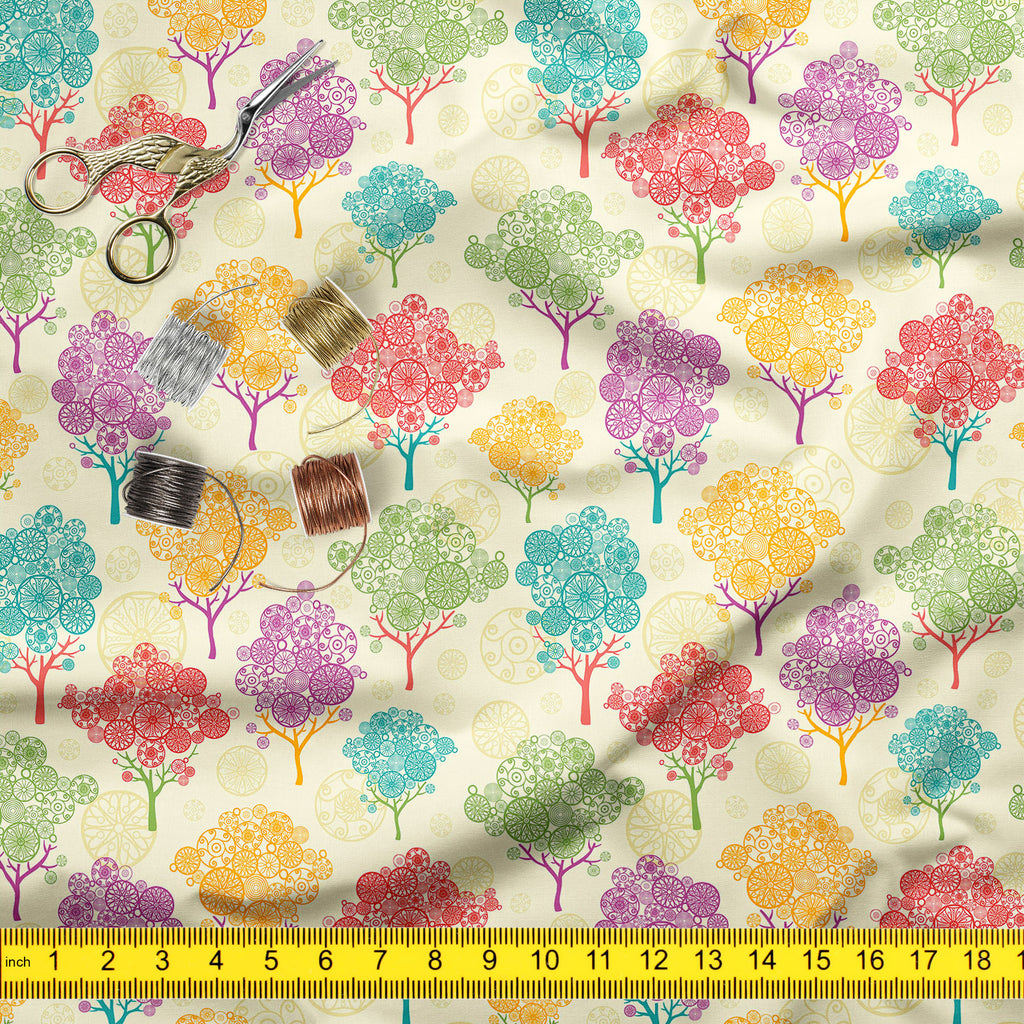 Abstract Trees Upholstery Fabric by Metre | For Sofa, Curtains, Cushions, Furnishing, Craft, Dress Material - Upholstery Fabrics - ArtzFolio.com
