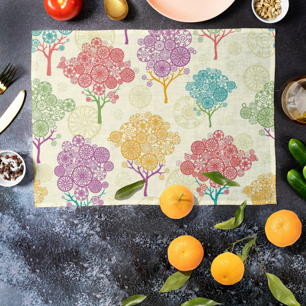 Abstract Trees Table Mat Placemat - Table Place Mats Fabric - ArtzFolio.com