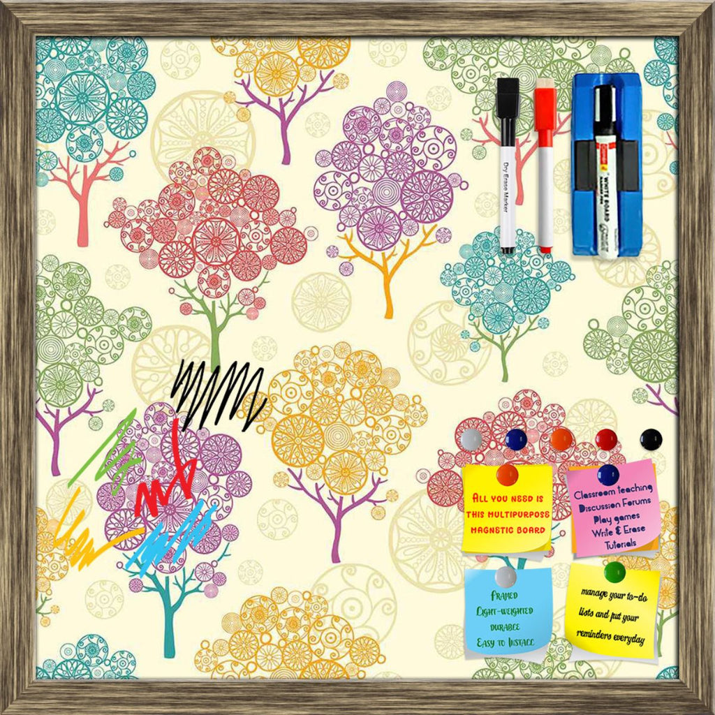 Abstract Trees Framed Magnetic Dry Erase Board | Combo with Magnet Buttons & Markers-Magnetic Boards Framed-MGB_FR-IC 5007325 IC 5007325, Abstract Expressionism, Abstracts, Animated Cartoons, Art and Paintings, Birds, Botanical, Caricature, Cartoons, Circle, Digital, Digital Art, Drawing, Fantasy, Floral, Flowers, Graphic, Illustrations, Modern Art, Nature, Patterns, Retro, Scenic, Seasons, Semi Abstract, Signs, Signs and Symbols, Wooden, abstract, trees, framed, magnetic, dry, erase, board, printed, whiteb
