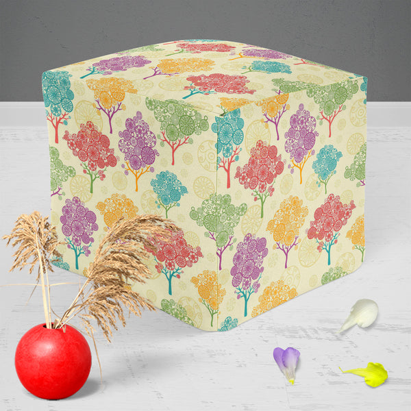 Abstract Trees Footstool Footrest Puffy Pouffe Ottoman Bean Bag | Canvas Fabric-Footstools-FST_CB_BN-IC 5007325 IC 5007325, Abstract Expressionism, Abstracts, Animated Cartoons, Art and Paintings, Birds, Botanical, Caricature, Cartoons, Circle, Digital, Digital Art, Drawing, Fantasy, Floral, Flowers, Graphic, Illustrations, Modern Art, Nature, Patterns, Retro, Scenic, Seasons, Semi Abstract, Signs, Signs and Symbols, Wooden, abstract, trees, puffy, pouffe, ottoman, footstool, footrest, bean, bag, canvas, fa