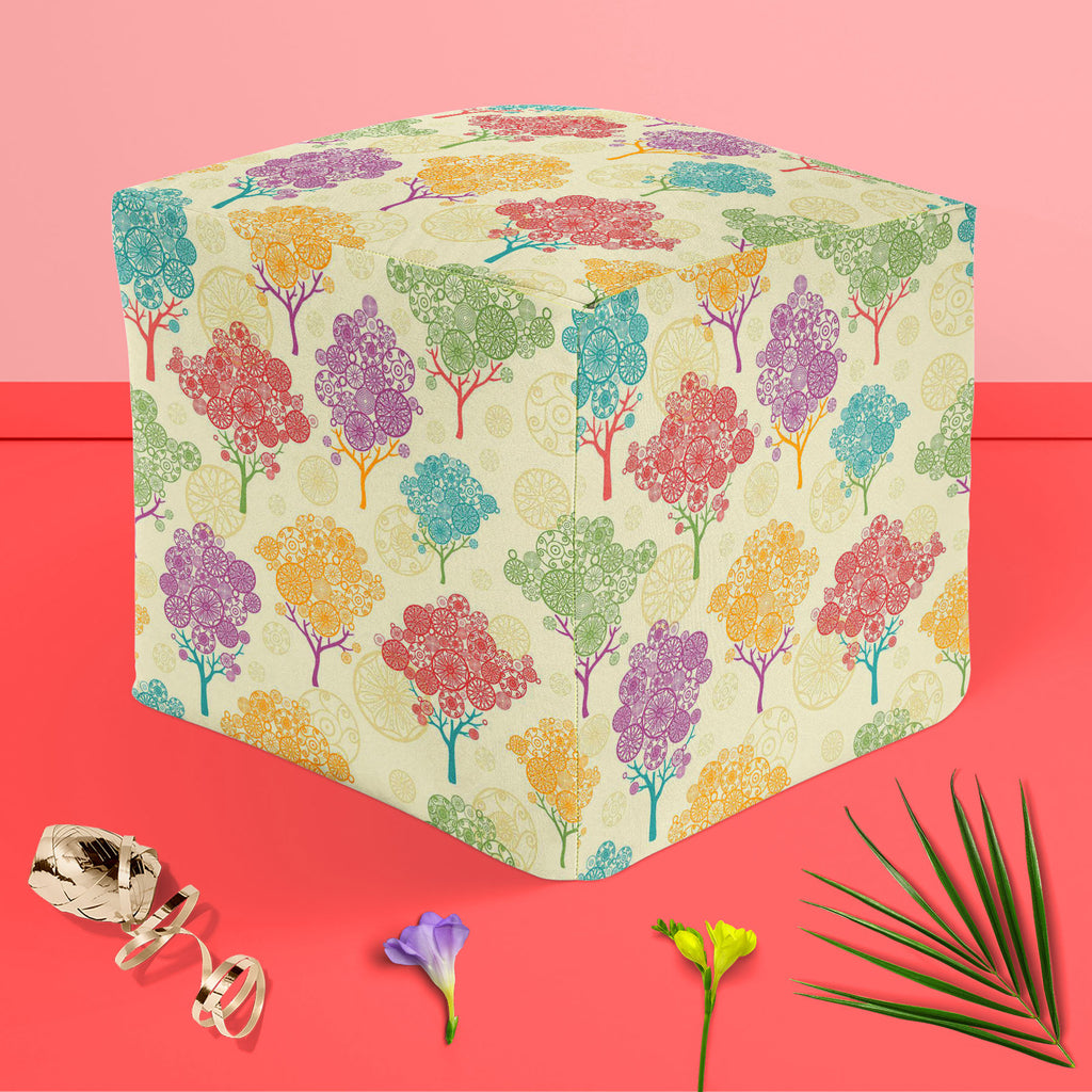 Abstract Trees Footstool Footrest Puffy Pouffe Ottoman Bean Bag | Canvas Fabric-Footstools-FST_CB_BN-IC 5007325 IC 5007325, Abstract Expressionism, Abstracts, Animated Cartoons, Art and Paintings, Birds, Botanical, Caricature, Cartoons, Circle, Digital, Digital Art, Drawing, Fantasy, Floral, Flowers, Graphic, Illustrations, Modern Art, Nature, Patterns, Retro, Scenic, Seasons, Semi Abstract, Signs, Signs and Symbols, Wooden, abstract, trees, footstool, footrest, puffy, pouffe, ottoman, bean, bag, canvas, fa