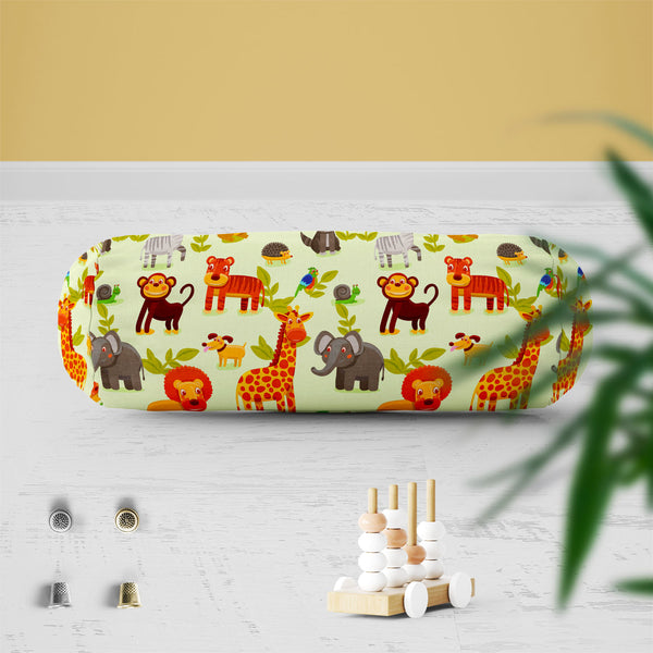 Cartoon Animals D1 Bolster Cover Booster Cases | Concealed Zipper Opening-Bolster Covers-BOL_CV_ZP-IC 5007326 IC 5007326, African, Animals, Animated Cartoons, Baby, Caricature, Cartoons, Children, Comics, Illustrations, Kids, Landscapes, Nature, Patterns, Scenic, Signs, Signs and Symbols, Wildlife, cartoon, d1, bolster, cover, booster, cases, zipper, opening, poly, cotton, fabric, africa, animal, ape, backdrop, background, character, cheerful, comic, cute, dog, elephant, forest, funny, giraffe, grass, happy