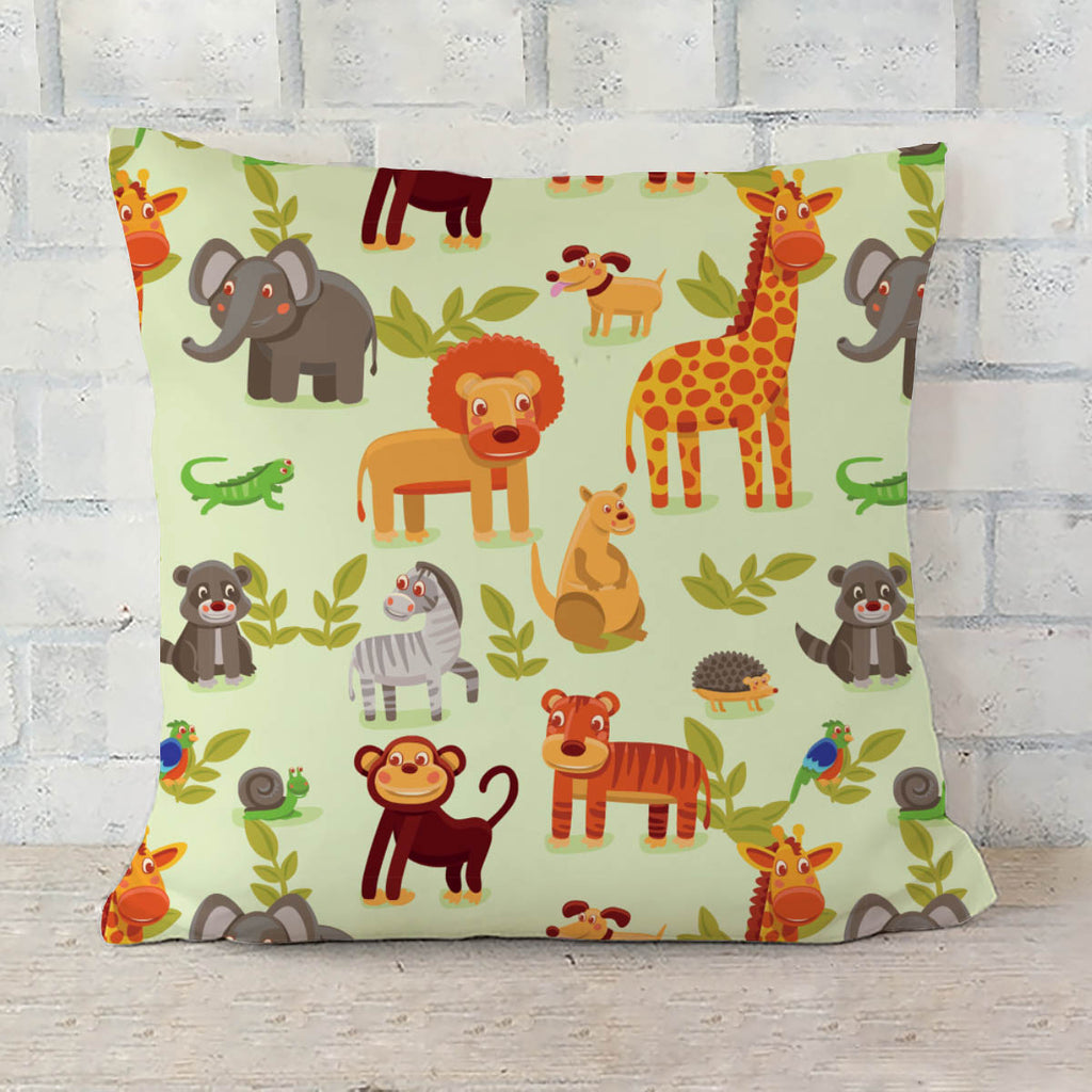 ArtzFolio Cartoon Animals Cushion Cover Throw Pillow-Cushion Covers-AZHFR16595632CUS_CV_L-Image Code 5007326 Vishnu Image Folio Pvt Ltd, IC 5007326, ArtzFolio, Cushion Covers, Animals, Kids, Digital Art, cartoon, cushion, cover, throw, pillow, vector, seamless, pattern, wallpaper, background, sofa throws, single throw pillow, zippered throw pillow cover, satin pillow cover, throw pillow, cushion cover only, cushion cover, pillow cover for sofa, pitaara box, throw cushion, kids cushion cover, square cushion 