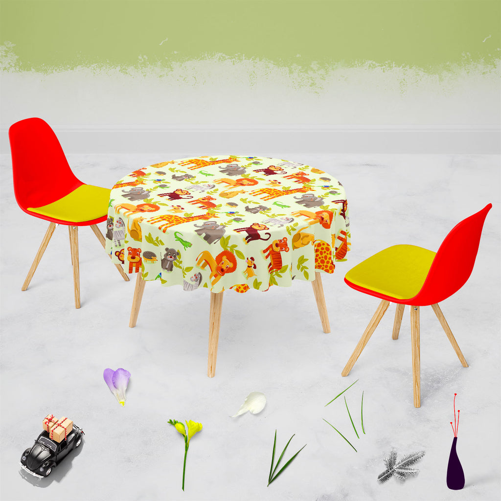 Cartoon Animals D1 Table Cloth Cover-Table Covers-CVR_TB_RD-IC 5007326 IC 5007326, African, Animals, Animated Cartoons, Baby, Caricature, Cartoons, Children, Comics, Illustrations, Kids, Landscapes, Nature, Patterns, Scenic, Signs, Signs and Symbols, Wildlife, cartoon, d1, table, cloth, cover, africa, animal, ape, backdrop, background, character, cheerful, comic, cute, dog, elephant, forest, funny, giraffe, grass, happy, hedgehog, illustration, jungle, kangaroo, landscape, lion, lizzard, monkey, parrot, pat