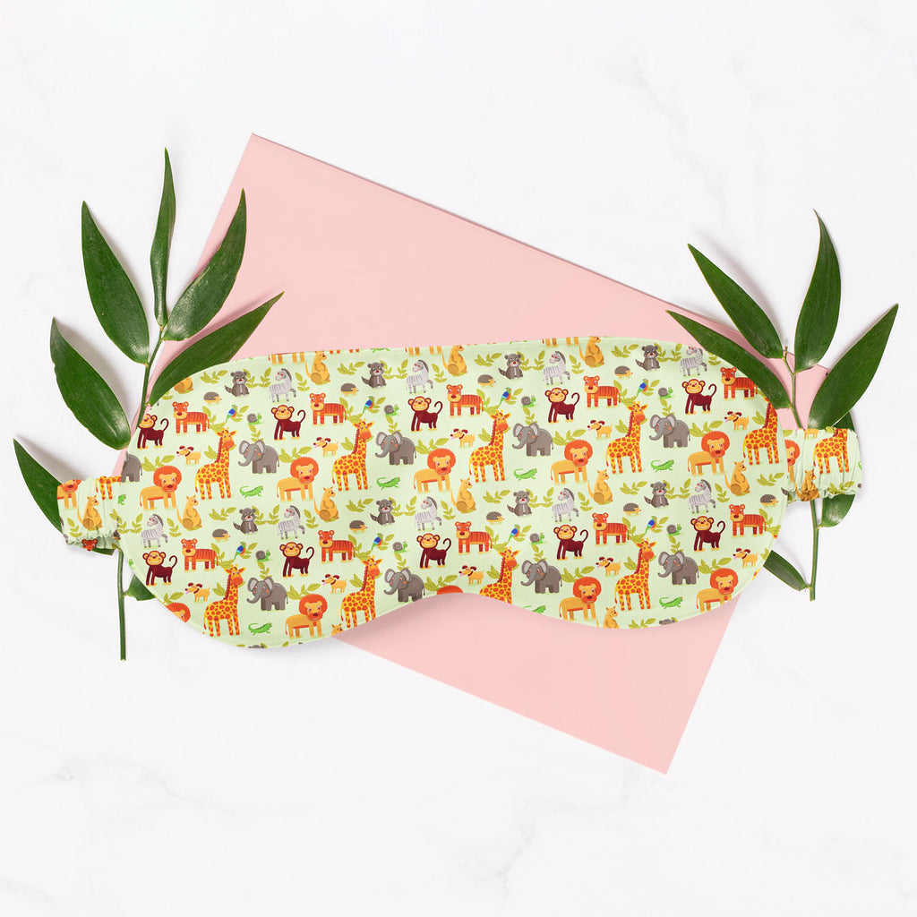 Cartoon Animals Sleeping Eye Pad Blackout Eye Cover | Soft Anti-Allergic Eco-Friendly Natural Mulberry Silk Fabric-Sleep Masks-MSK_SL_BS-IC 5007326 IC 5007326, African, Animals, Animated Cartoons, Baby, Caricature, Cartoons, Children, Comics, Illustrations, Kids, Landscapes, Nature, Patterns, Scenic, Signs, Signs and Symbols, Wildlife, cartoon, sleeping, eye, pad, blackout, cover, soft, anti-allergic, eco-friendly, natural, satin, silk, fabric, africa, animal, ape, backdrop, background, character, cheerful,