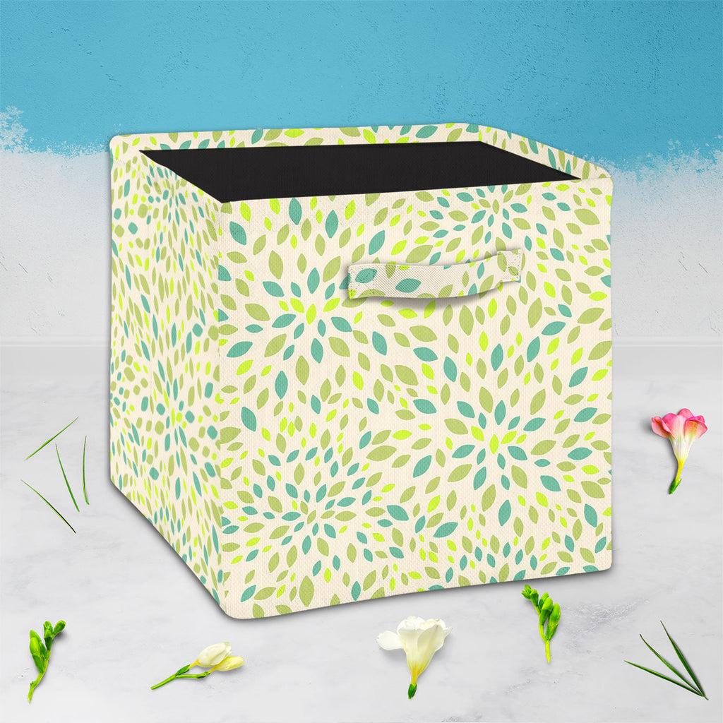 Leaf Texture Foldable Open Storage Bin | Organizer Box, Toy Basket, Shelf Box, Laundry Bag | Canvas Fabric-Storage Bins-STR_BI_CB-IC 5007327 IC 5007327, Abstract Expressionism, Abstracts, Ancient, Art and Paintings, Decorative, Digital, Digital Art, Drawing, Fashion, Graphic, Historical, Illustrations, Medieval, Modern Art, Nature, Paintings, Patterns, Retro, Scenic, Seasons, Semi Abstract, Signs, Signs and Symbols, Vintage, leaf, texture, foldable, open, storage, bin, organizer, box, toy, basket, shelf, la