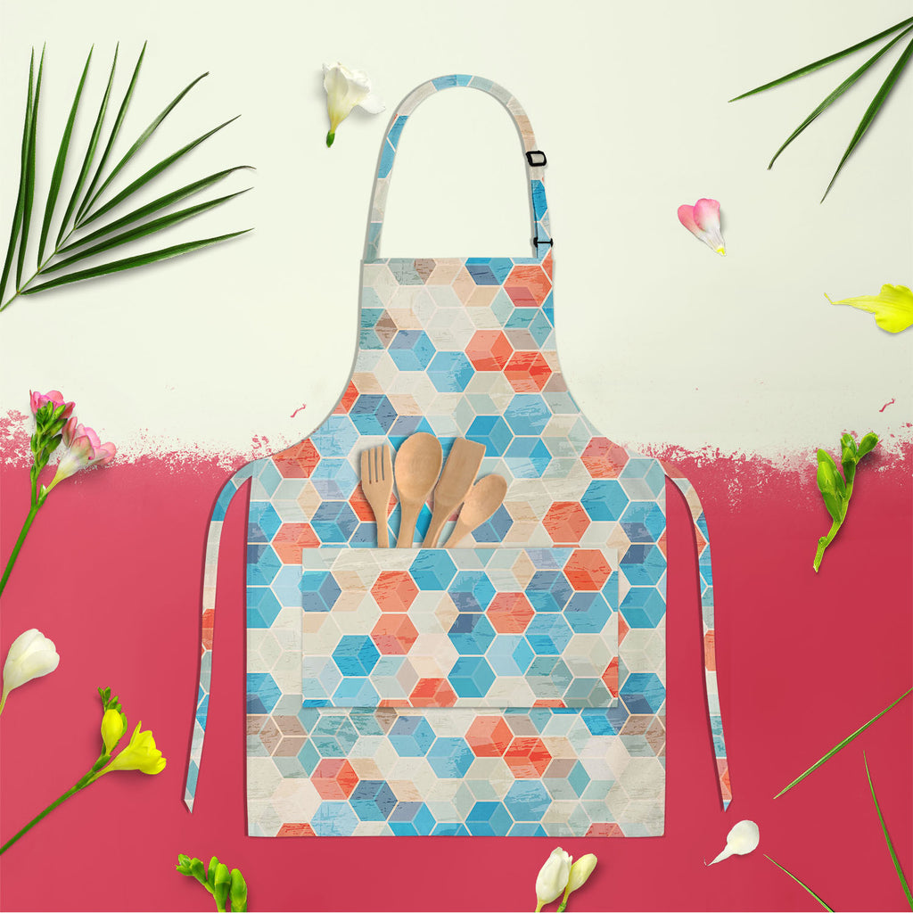 Blue Cubes Apron | Adjustable, Free Size & Waist Tiebacks-Aprons Neck to Knee-APR_NK_KN-IC 5007328 IC 5007328, Abstract Expressionism, Abstracts, Ancient, Art and Paintings, Cities, City Views, Diamond, Digital, Digital Art, Geometric, Geometric Abstraction, Graphic, Historical, Illustrations, Medieval, Paintings, Patterns, Semi Abstract, Signs, Signs and Symbols, Vintage, blue, cubes, apron, adjustable, free, size, waist, tiebacks, abstract, backdrop, backgrounds, collection, color, colored, computer, cont